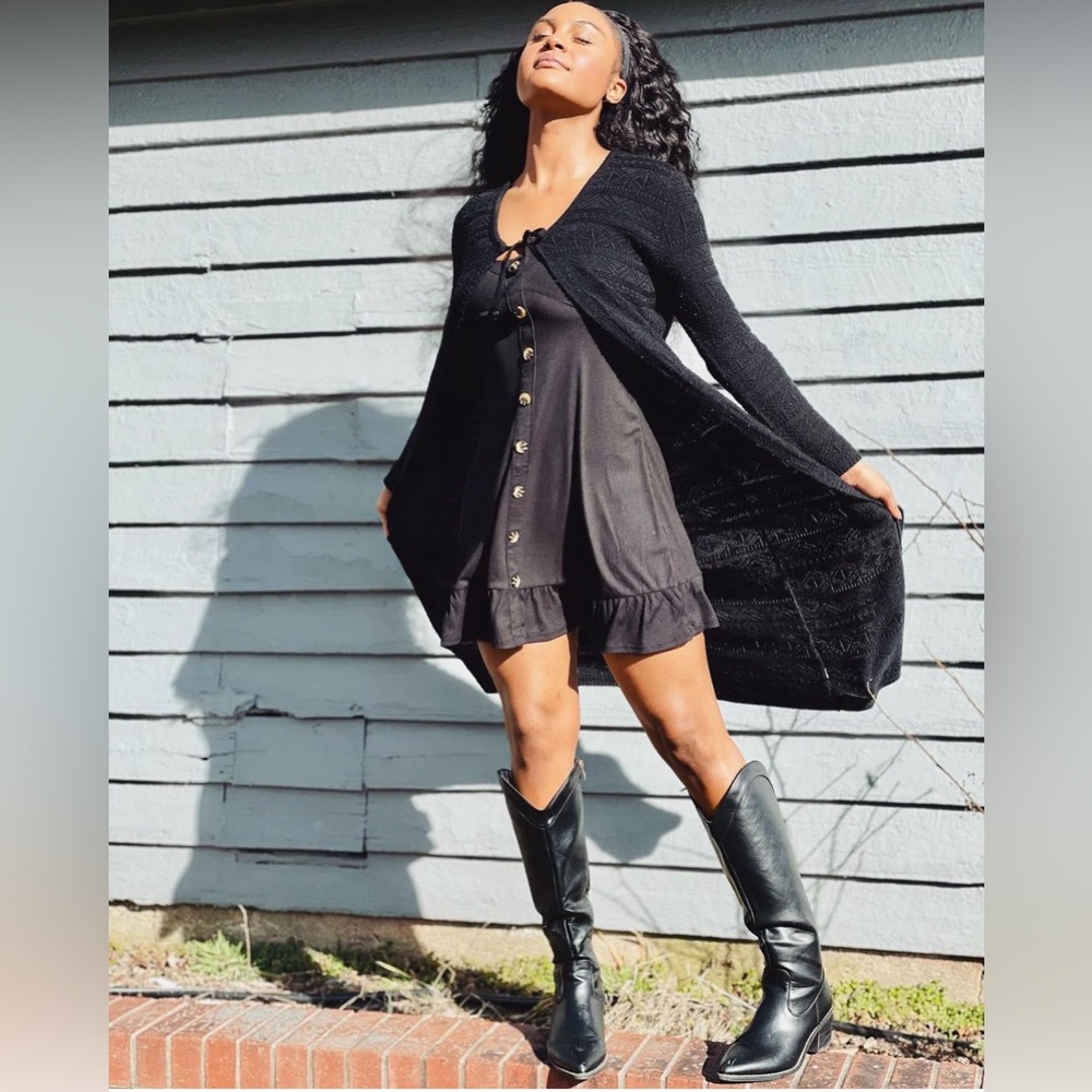 Button Down Mini Dress - Picture 2 of 5